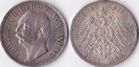 Deutschland, 3 Mark, Kaiserreich,Herzogtum Anhalt,Friedrich II.,