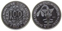 West Afrik. Staaten 100 Francs Ni Sägerochen, Essai, 1600 Ex.