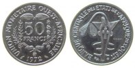 West Afrik. Staaten 50 Francs KN Essai, 1750 Ex., Sägerochen
