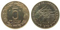 Zentral Afrik. Staaten 5 Francs AlBr Elenantilopen, Essai, 1550 Ex.