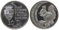 Andorra 10 Deniers Ag Eichhörnchen