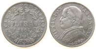 Vatikan 1 Lire Ag Pius IX, XXII