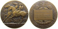 Frankreich Medaille Bronze Harras - Gesellschaft für Pferderennen, Cavalerie Rurale, drei Reiter / M
