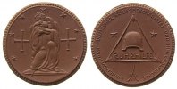 Porzellan Medaille Böttger Steinzeug Ruhrhilfe, ca. 41,5 MM