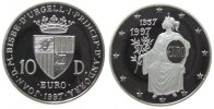 Andorra 10 Deniers Ag Europa mit Olivenzweig