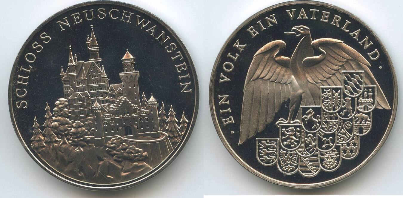 Deutschland Bayern Medaille Nd Gy Schloss Neuschwanstein Ein