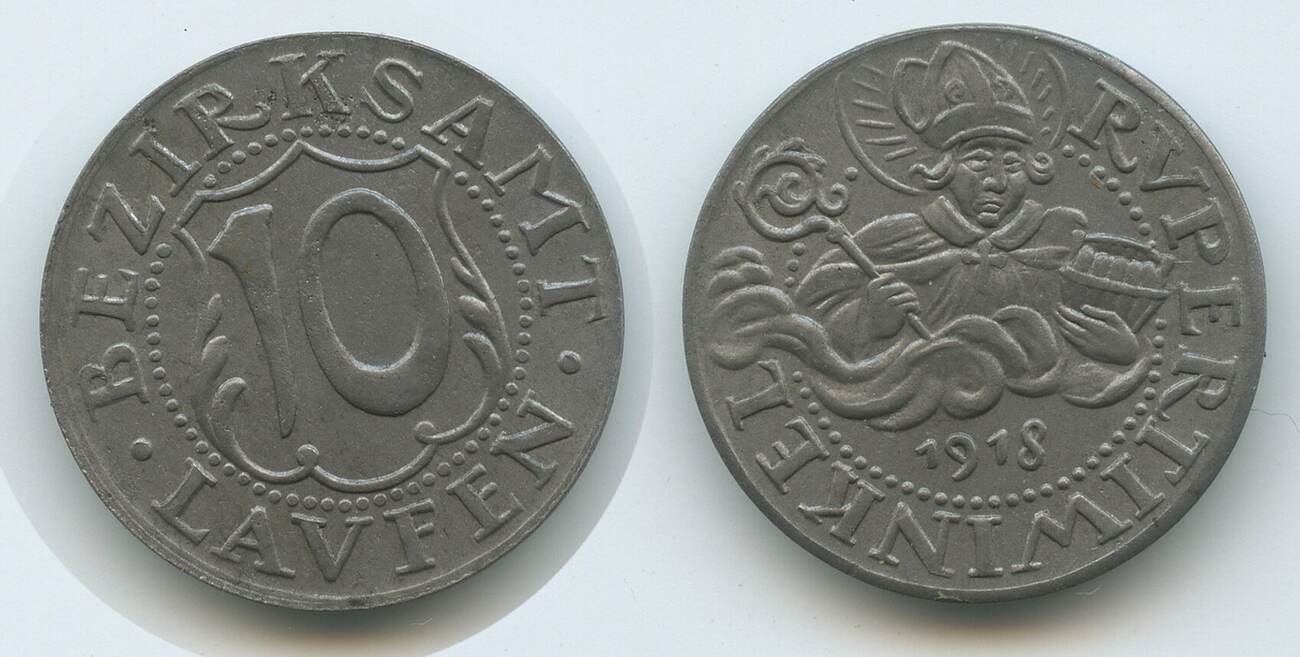 Deutsches Reich Bayern 10 Pfennig 1918 G8971 Bezirksamt Laufen