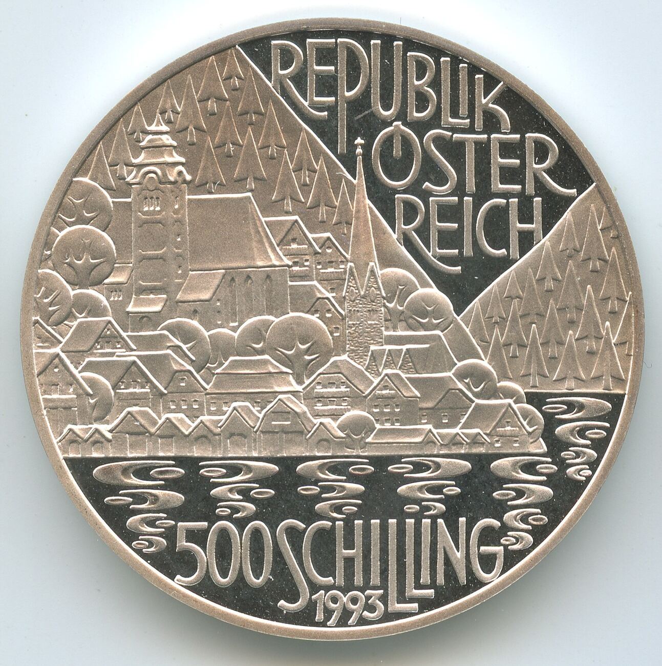 Österreich 2 Republik 1945 2001 500 Schilling Silber 1993 GN532b