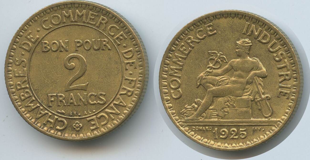 Frankreich 2 Francs 1925 G9303 Chambres De Commerce De France