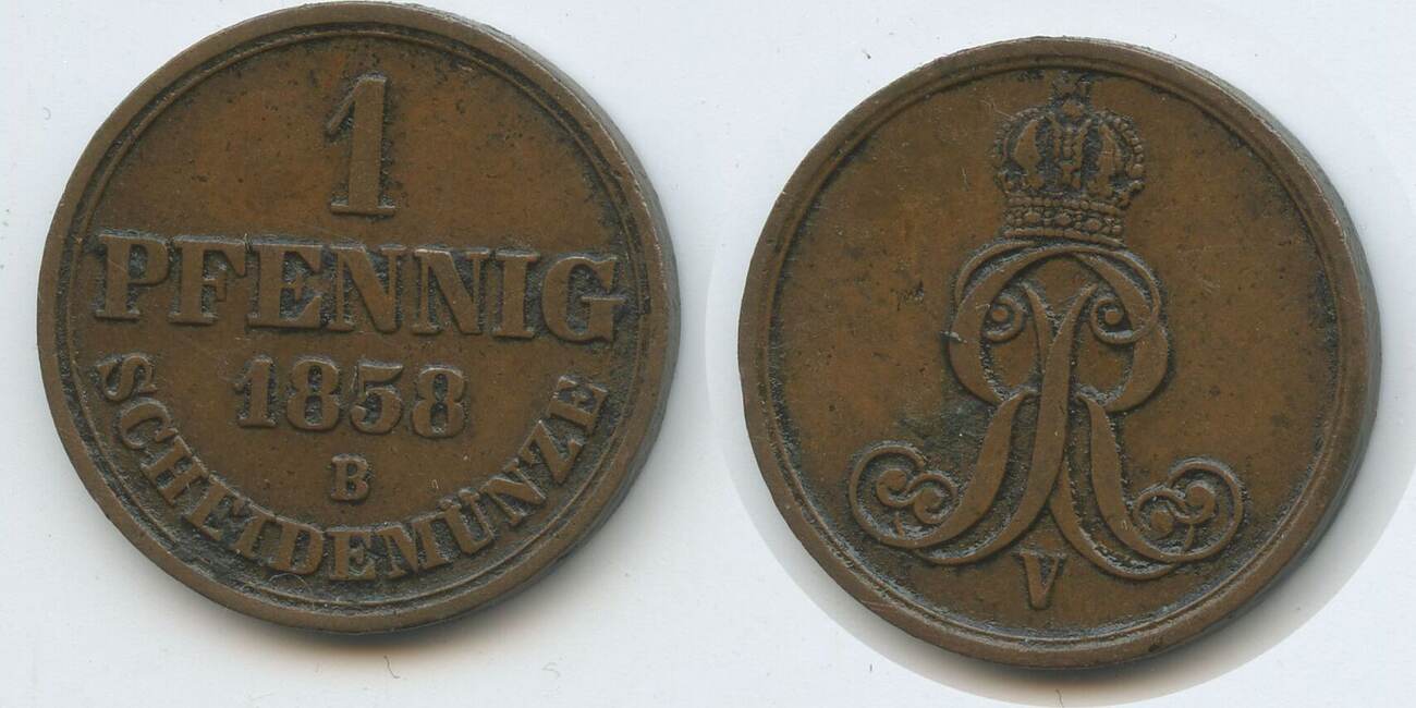 Hannover K Nigreich Pfennig B G Georg V German