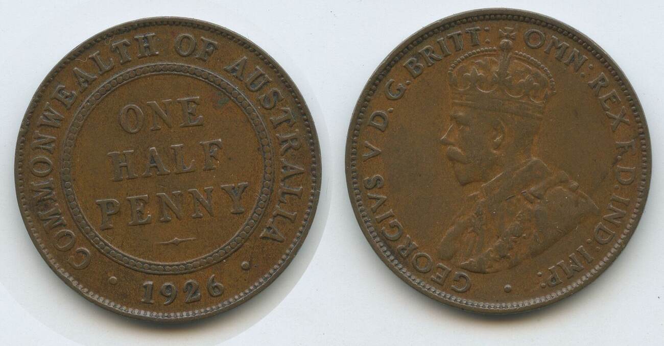 Australien Half Penny ½ Penny 1926 G11790 King George V 1910 1936