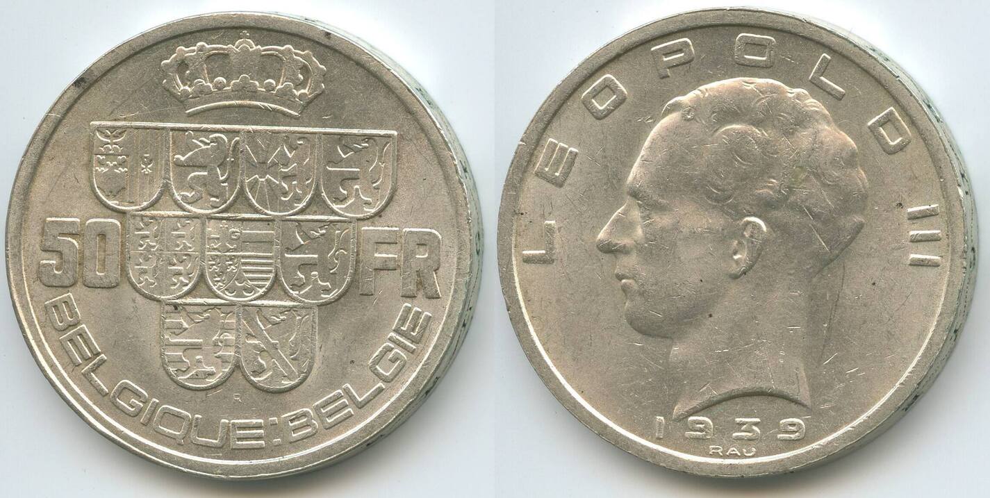 Belgien Francs Silber H Belgique Belgie Leopold Iii