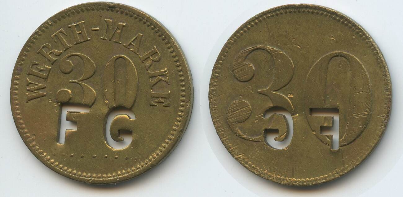 Deutsches Reich Berlin Pfennig Wertmarke Jeton Token Werthmarke