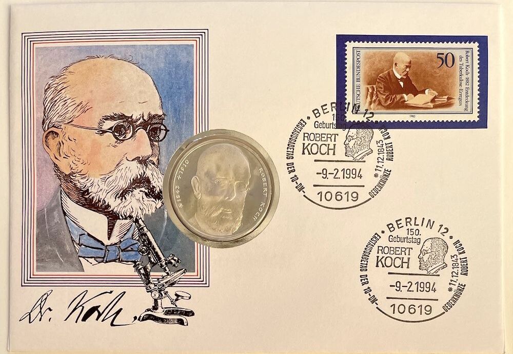 Numisbriefe Brd Brd Numisbrief Dm Geburtstag Robert Koch