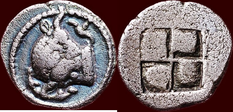 Bc V Chr Macedonia Macedon Akanthos Ar Tetrobol Circa