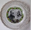 Brandenburg-Preußen Weißer Porzellanteller Wilhelm II. 1888-1918.