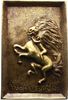 Kunstmedaillen Einseitige vergoldete Bronzegussplakette Unbekannter Künstler