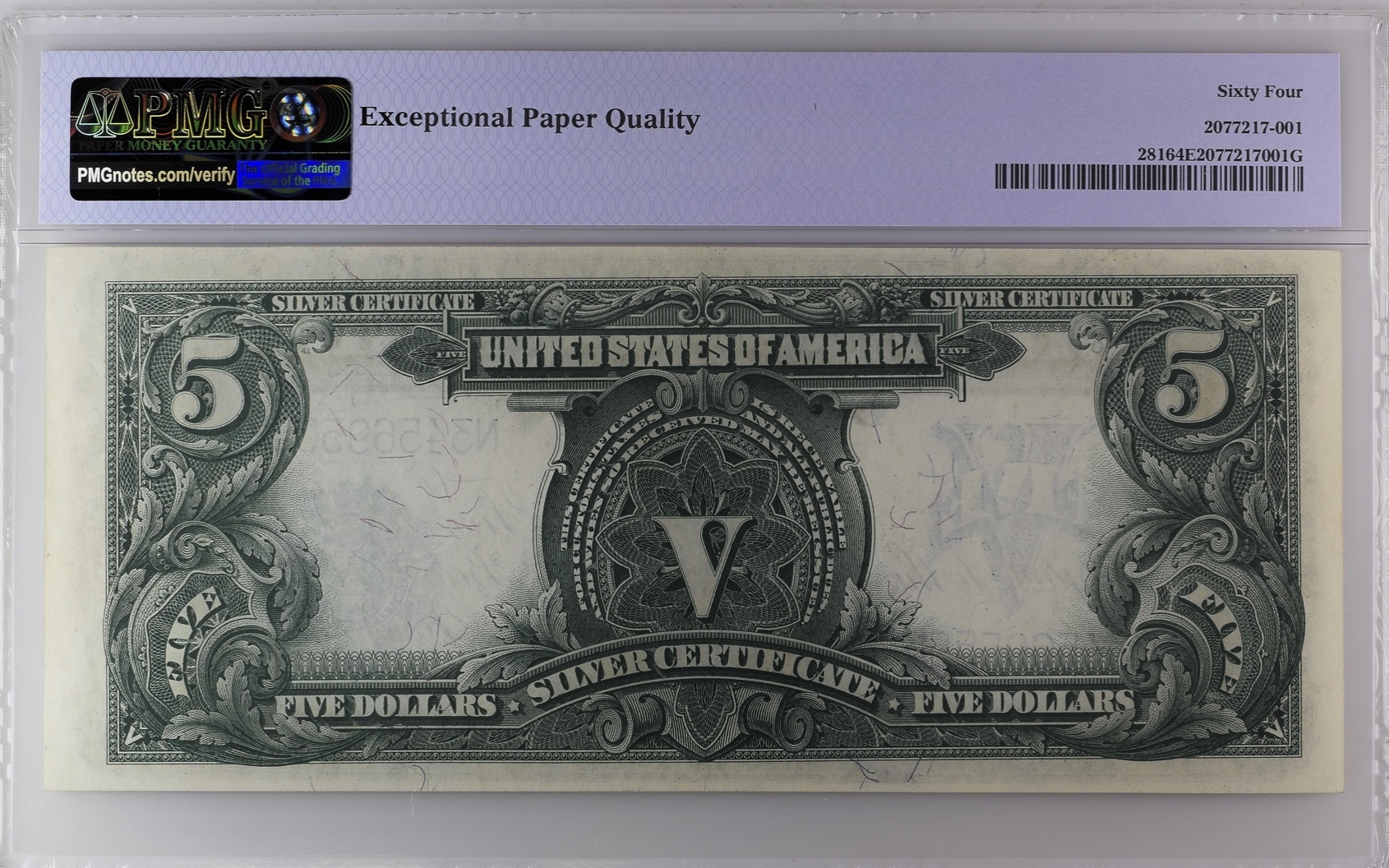 United States 5 Dollars Silver Certificate 1899 Chief Note Last