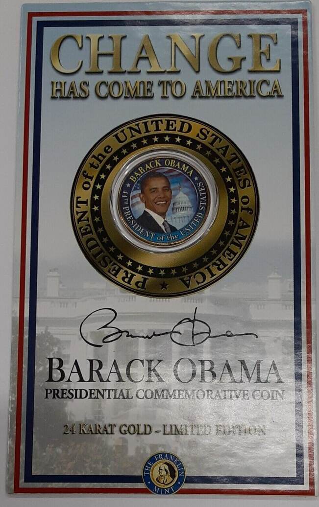 Usa Half Dollar Barack Obama Change Has Come To America Kennedy In Card