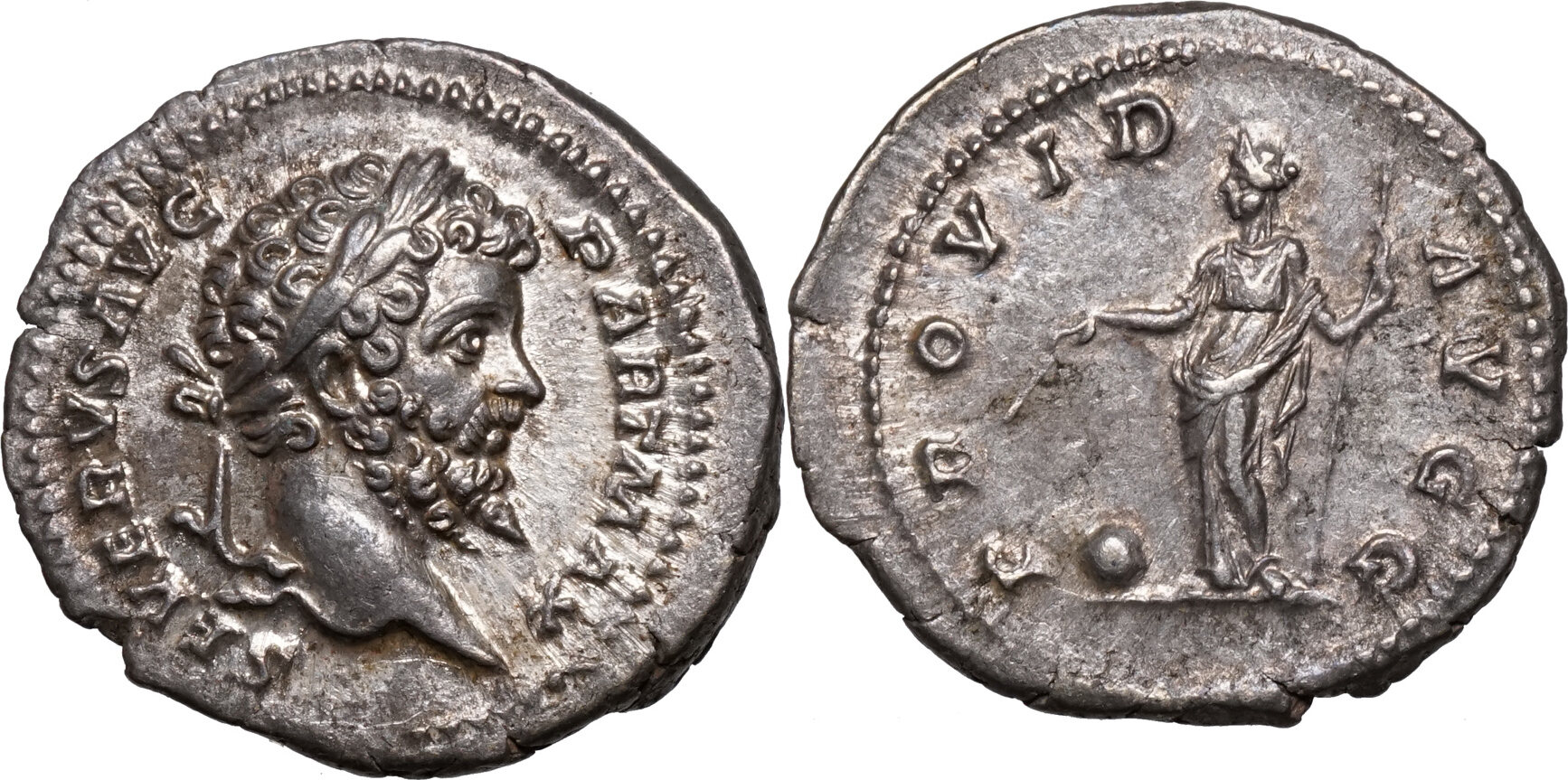 Septimius Severus Ar Denar Rom Providentia Mit Zepter Ex