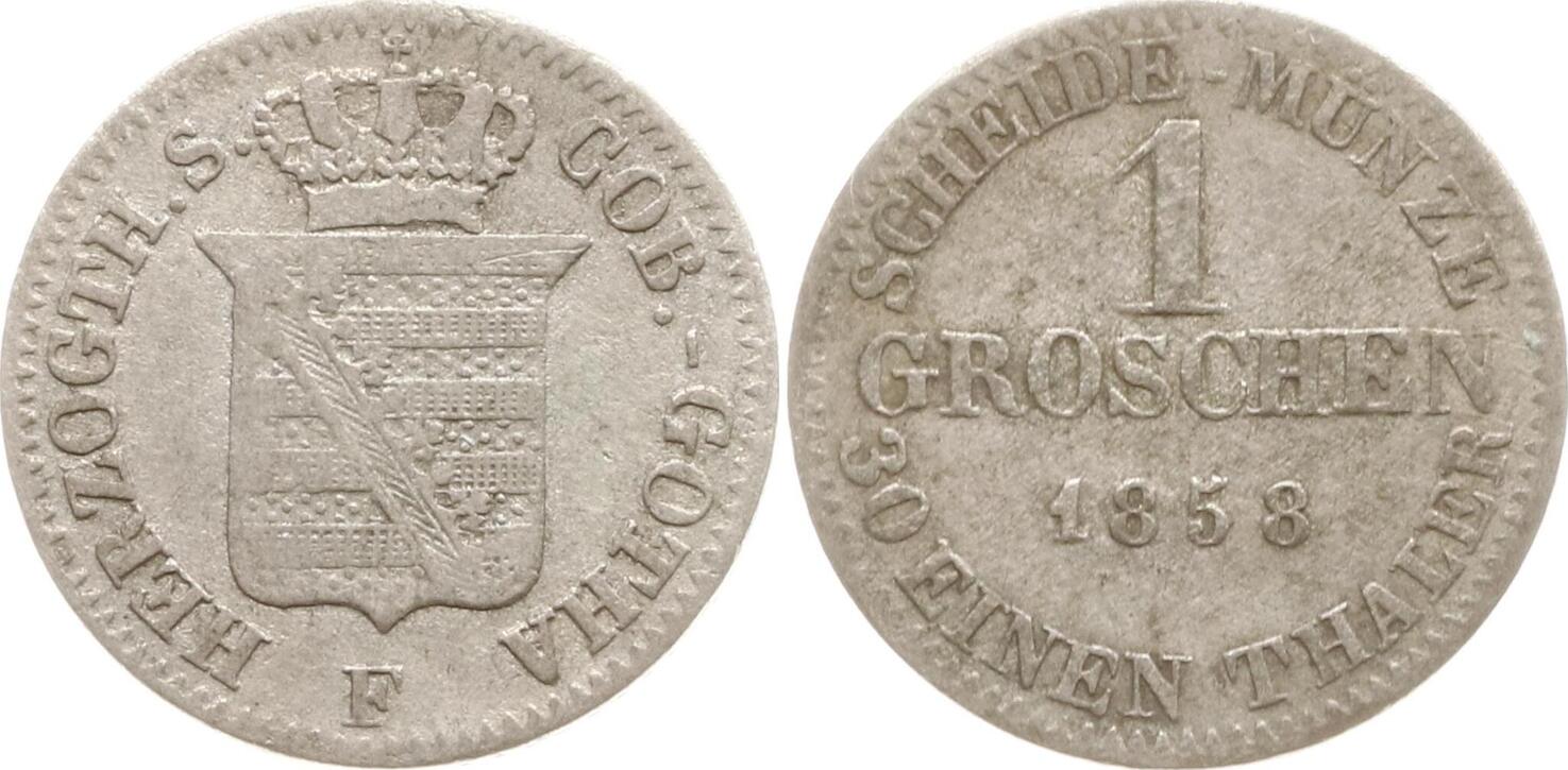 Sachsen Coburg Gotha Herzogtum Groschen F Ernst Ii