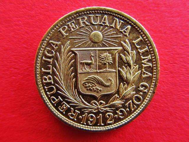 Peru Libra Una Libra Gold Fb Indianer Indianerkopf