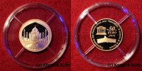 Frankreich 50 Euro (Gold) Proof gold coin Unesco TAJ MAHAL mit Zertifikat & Etui RARE!!! Nur 1000 Stück!!