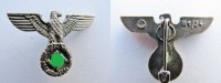 Drittes Reich 1933-1945 Abzeichen / Brosche / kl. Spange Adler hält Hakenkreuz, rückseitige Nadel, RZ M1/34, 3.Reich, ca.2,5cm lang,