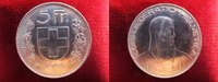 Schweiz 5 Franken Fünf Fr., Confoederatio Helvetica, großer Alphirte , Hirte, Silber,