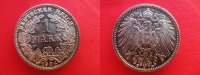 Deutsches Kaiserreich 1 Mark KR, J.17, großer Adler, Kurs, Kursmünze Deutsches Reich, hübsche Erhaltung!