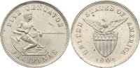Philippinen 5 Centavos US Administration 1898-1946.