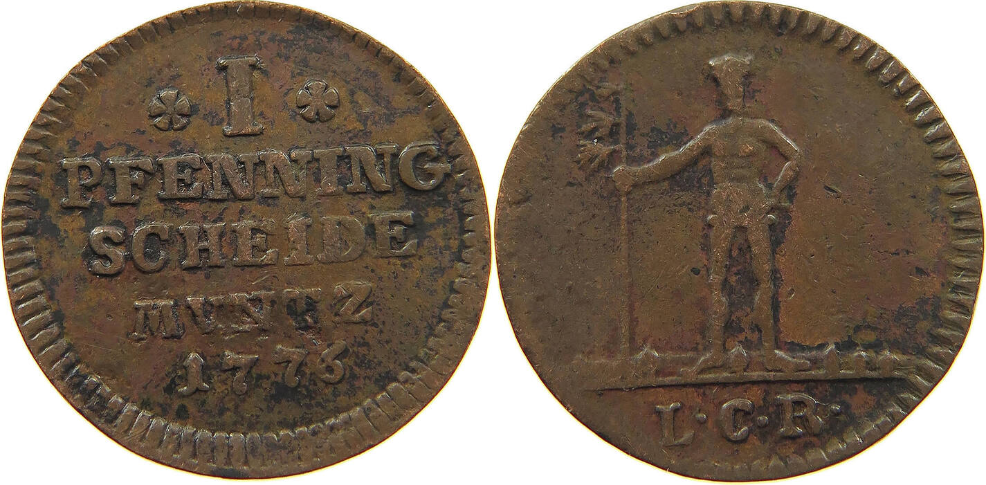 BRAUNSCHWEIG WOLFENBÜTTEL PFENNIG 1776 Karl I 1735 1780 VF MA Shops