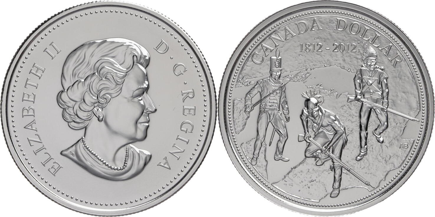 Kanada 1 Dollar 2012 Elisabeth II Auf Den Krieg Von 1812 Proof MA