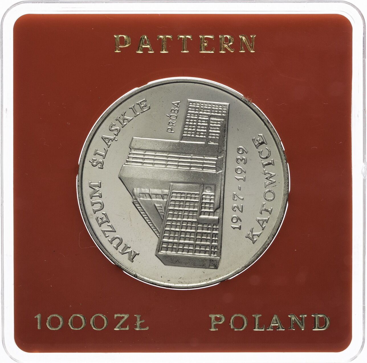 Polen 1000 Zloty 1987 MW Museum Of Silesia Katowice Essai Pattern