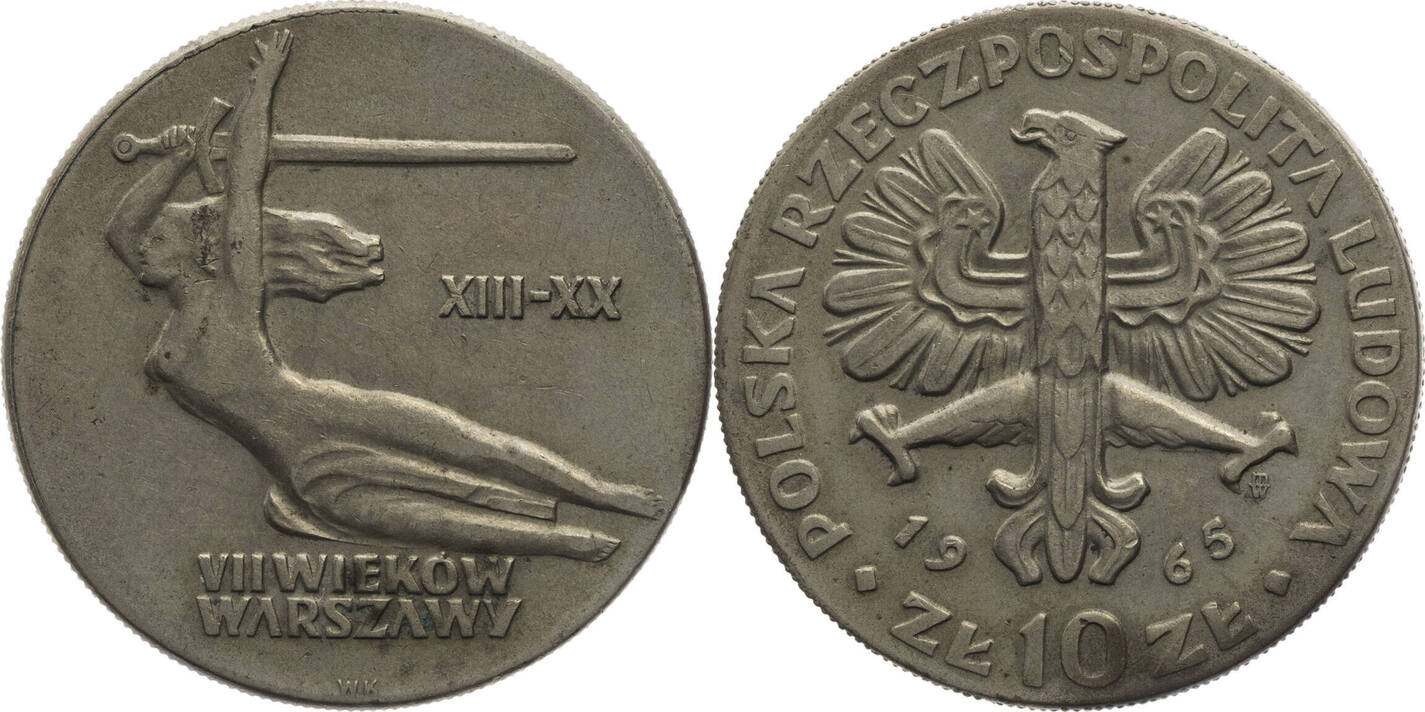 Polen Volksrepublik Zloty Mw Jahre Warschau Nike Ss Vz