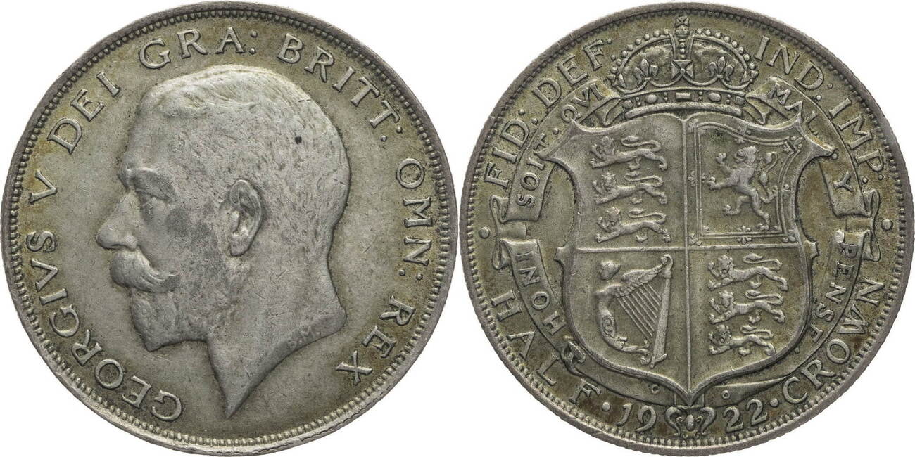 Gro Britannien Half Crown George V Kursm Nze