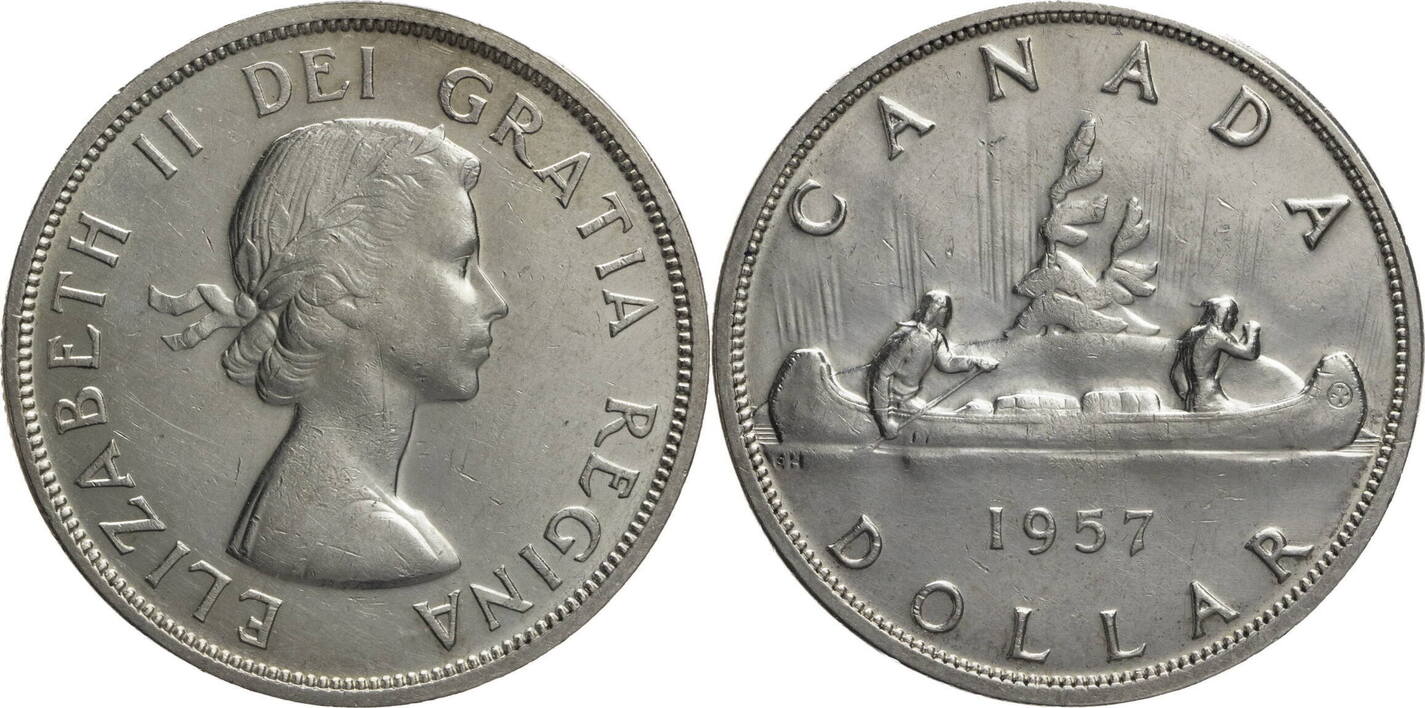 Kanada Dollar Elizabeth Ii Voyageur Pelzh Ndler Und Indianer