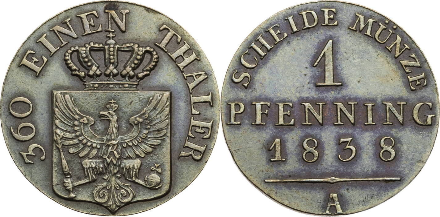 Preussen K Nigreich Pfennig A Friedrich Wilhelm Iii