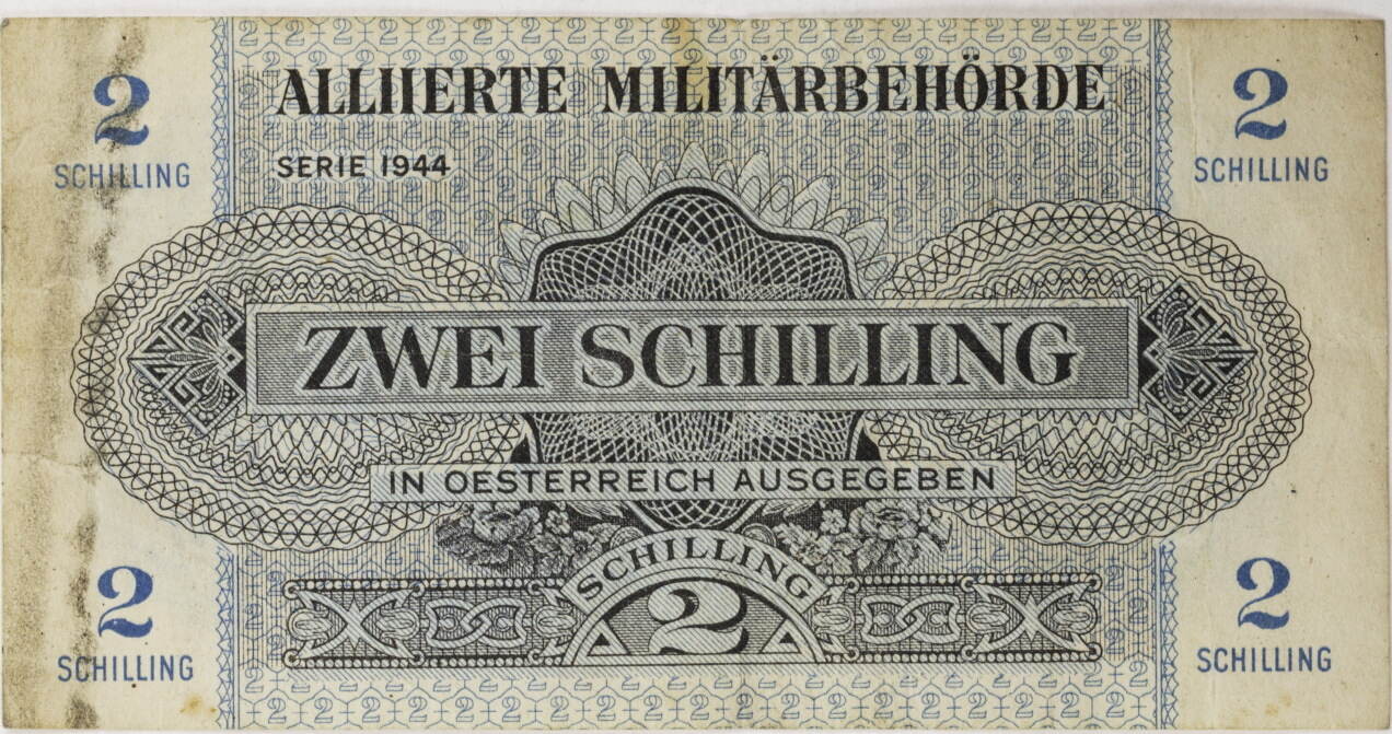 Sterreich Alliierte Milit Rbeh Rde Schilling Banknote Vf Ma