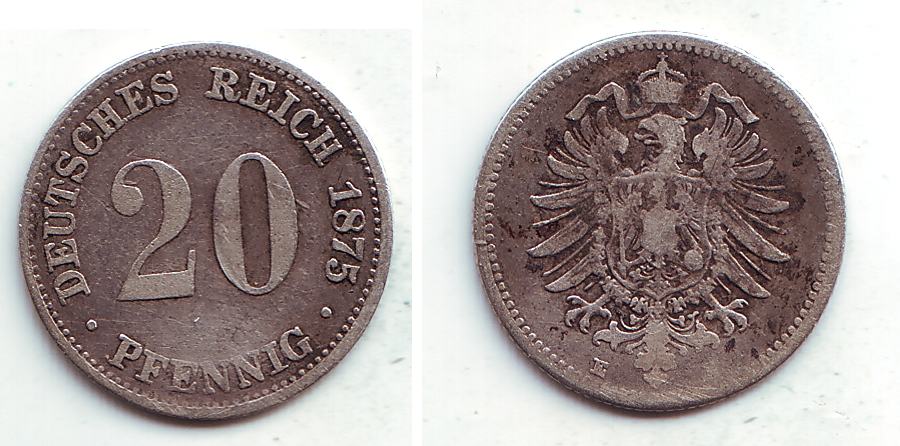 Kaiserreich E Pfennig Kleiner Adler F Vf Ma Shops