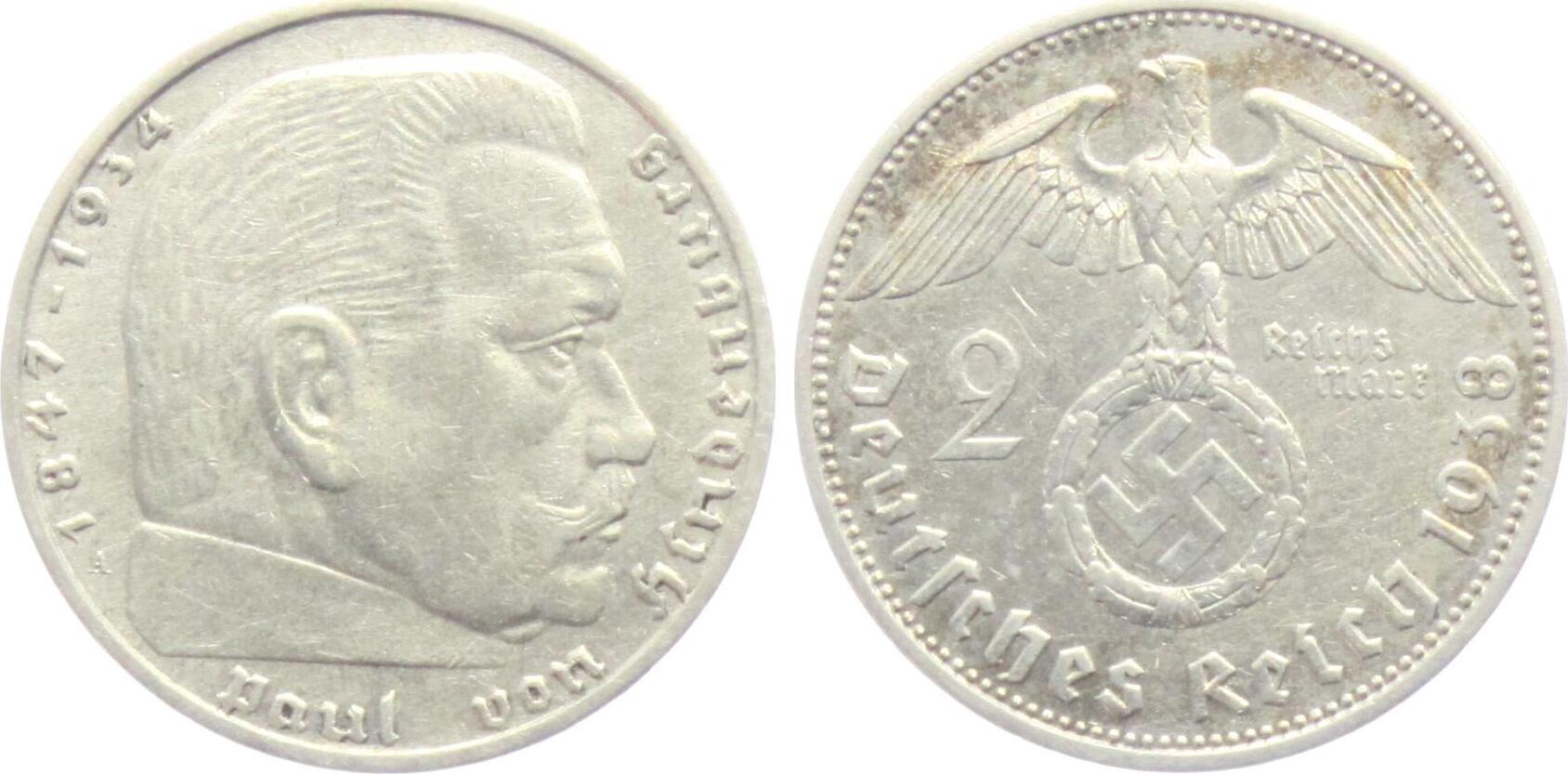 Drittes Reich Reichsmark A Hindenburg Unc Ma Shops