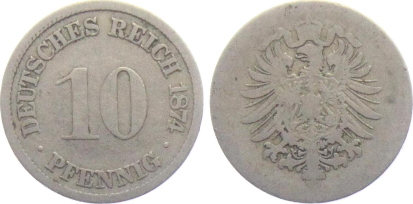 Kaiserreich 1874 10 Pfennig Kleiner Adler S MA Shops