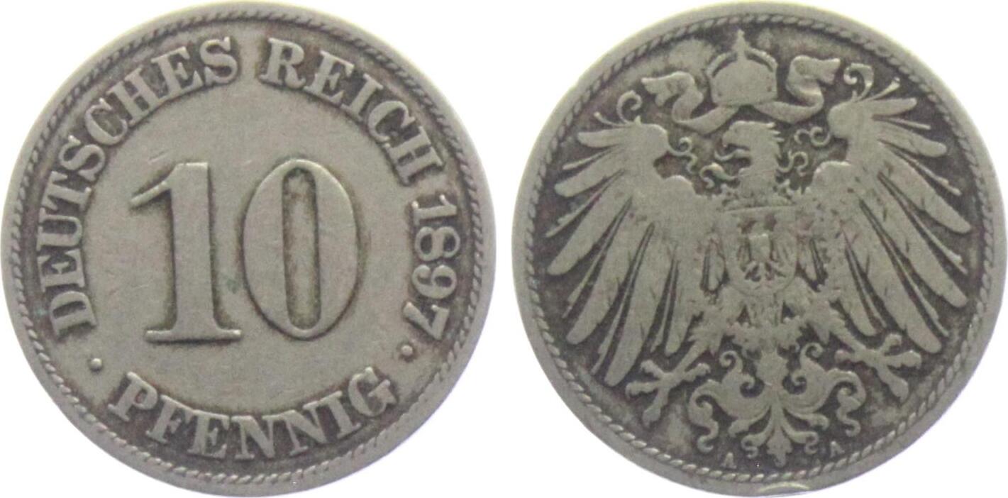 Kaiserreich A Pfennig Gro Er Adler Vf Ma Shops