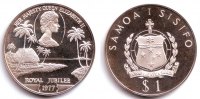 Samoa 1 Tala 1977 PP 25. Thronjubiläum von...