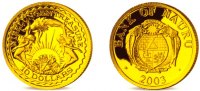Nauru 10 Dollar 2003 PP 1/25 Unze Goldmünz...