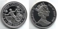 Isle of Man 1 Crown 1986 PP Fussball WM 19...