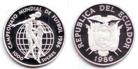Ecuador 1000 Sucres 1986 PP Fussball WM 19...