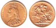 Australien 1 Sovereign 1889 M vz Queen Vic...