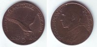Vatikan 5 Centesimi Papst Pius XII. - Friedenstaube