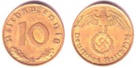 Drittes Reich 10 Pfennig 10 Pfennig - mit Hakenkreuz